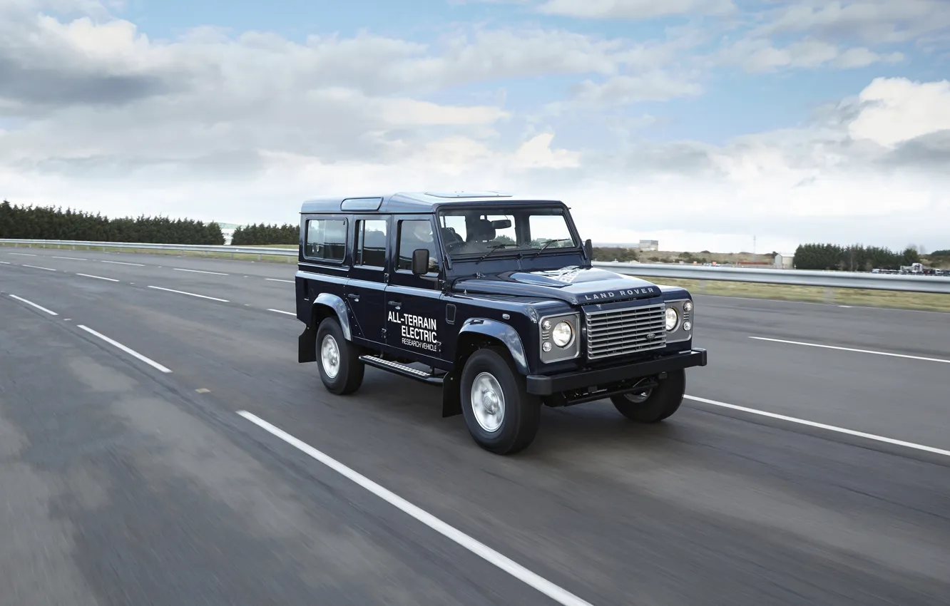 Photo wallpaper track, prototype, Land Rover, Defender, 2013, All-terrain Electric Research Vehicle