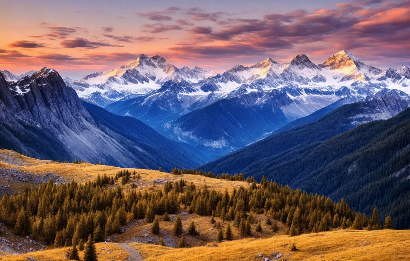 Photo wallpaper landscape, nature, neural network