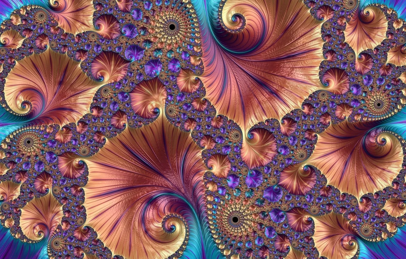 Photo wallpaper pattern, foliage, fractals, beauty, pattern, beauty, fractals, foliage