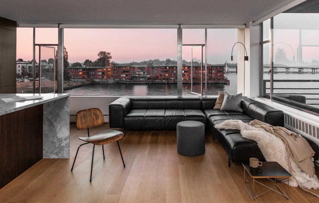 Photo wallpaper style, room, interior, Lakeside West, apartment in seattle, apartment in Seattle, Lakeside West, by Wittman …