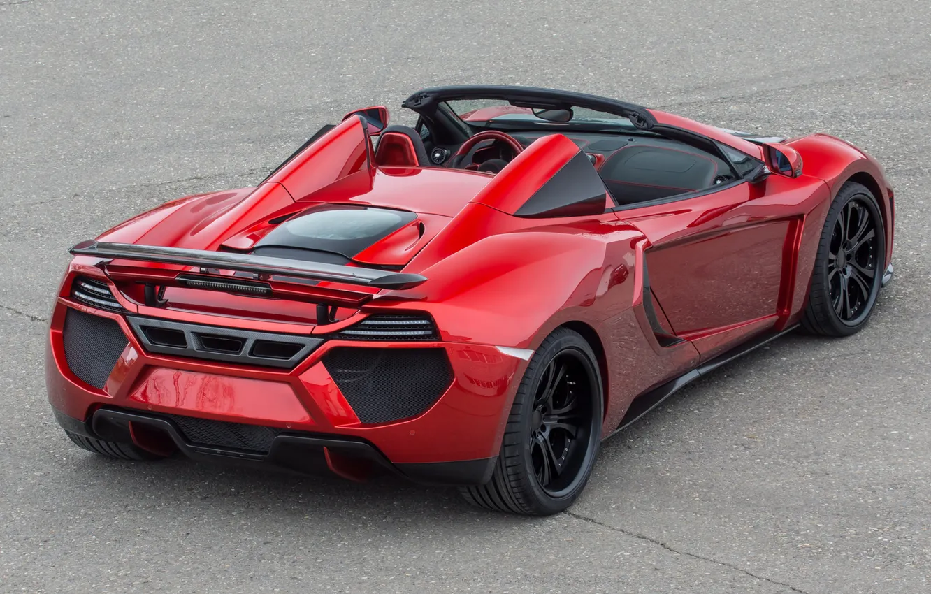 Photo wallpaper cars, supercar, Spyder, back, McLaren MP4-12C, FAB Design