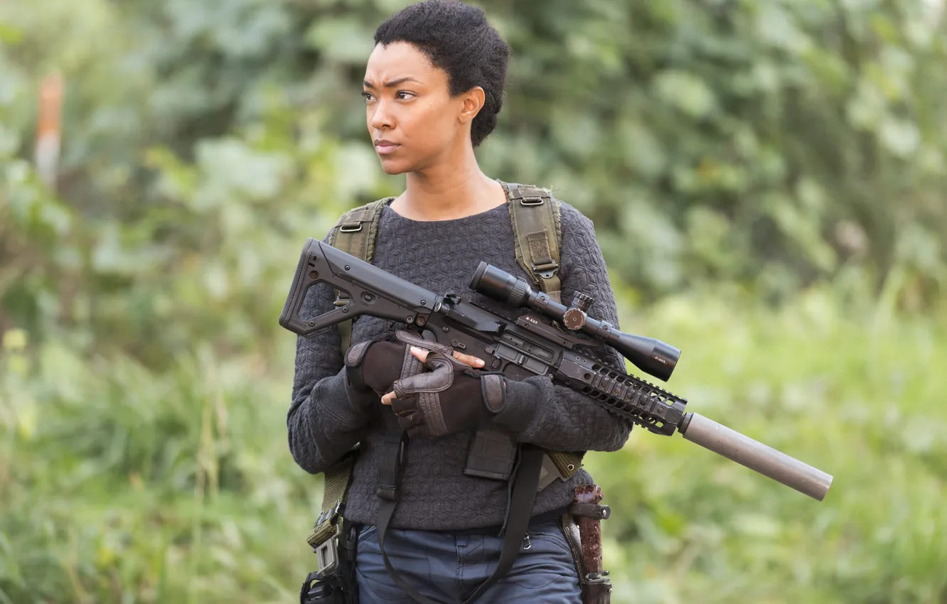 Photo wallpaper Sasha, The Walking Dead, The walking dead, Sonequa Martin-Green, Season 6