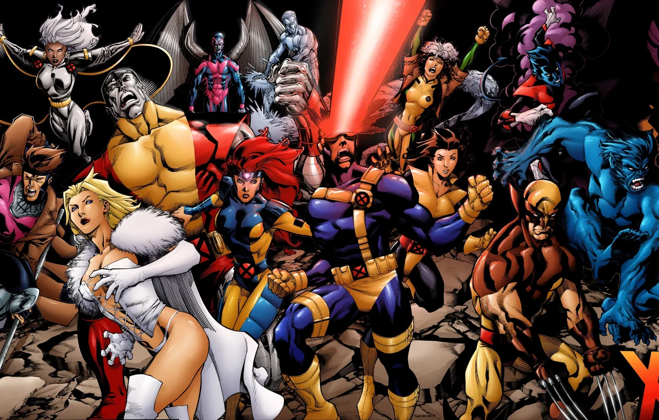 Photo wallpaper storm, Wolverine, X-Men, Marvel, Magneto, Professor X, Cyclops, Beast