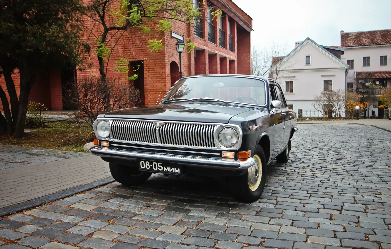 Photo wallpaper USSR, Volga, GAZ-24, black plates