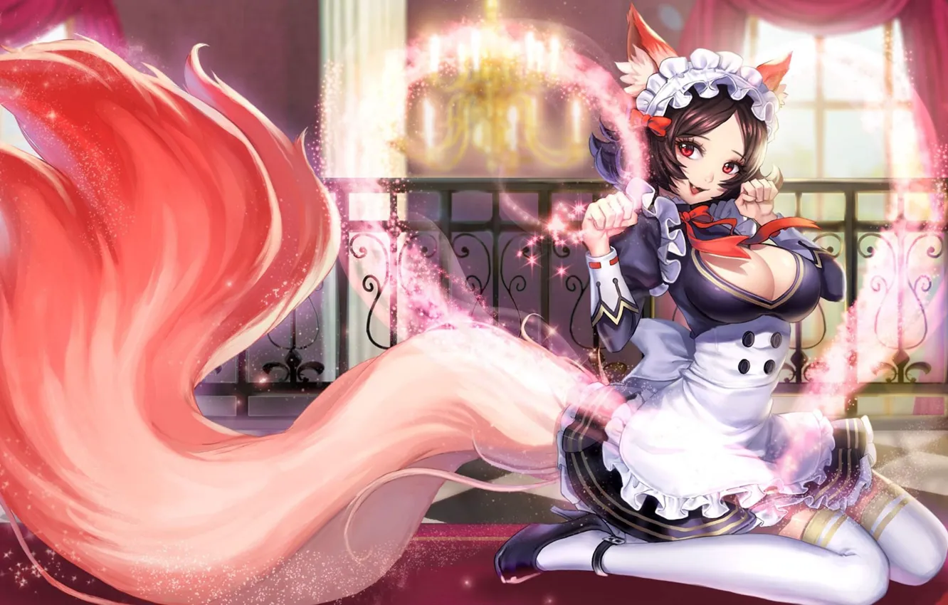 Photo wallpaper the game, art, girl, tail, neko, the maid, King of Glory, The king of glory
