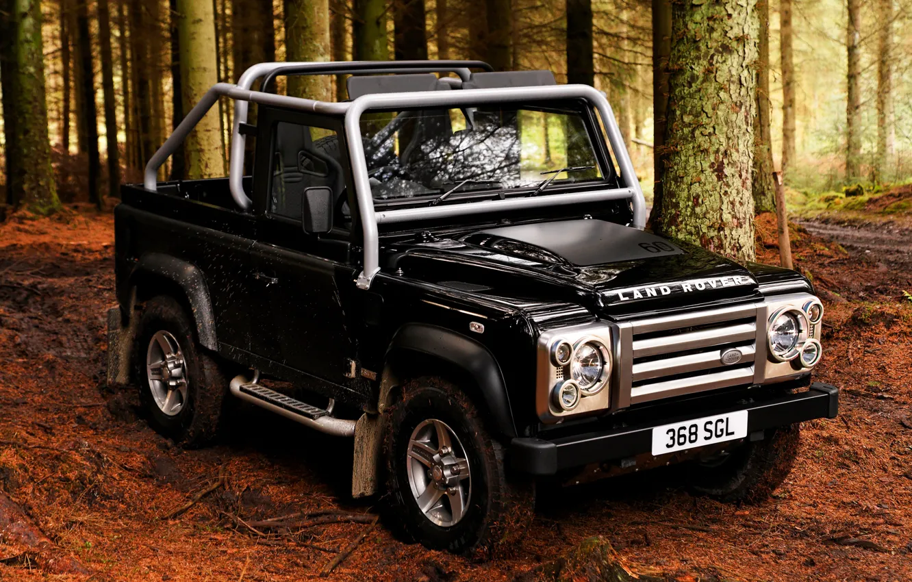Photo wallpaper forest, 2008, Land Rover, Defender, SVX, 60th Anniversary Edition
