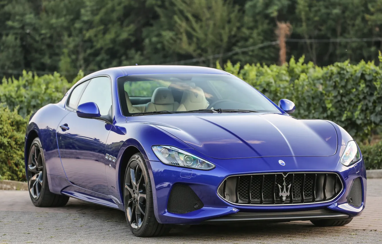 Photo wallpaper auto, blue, Maserati, sport, GranTurismo, Luxury, metallic