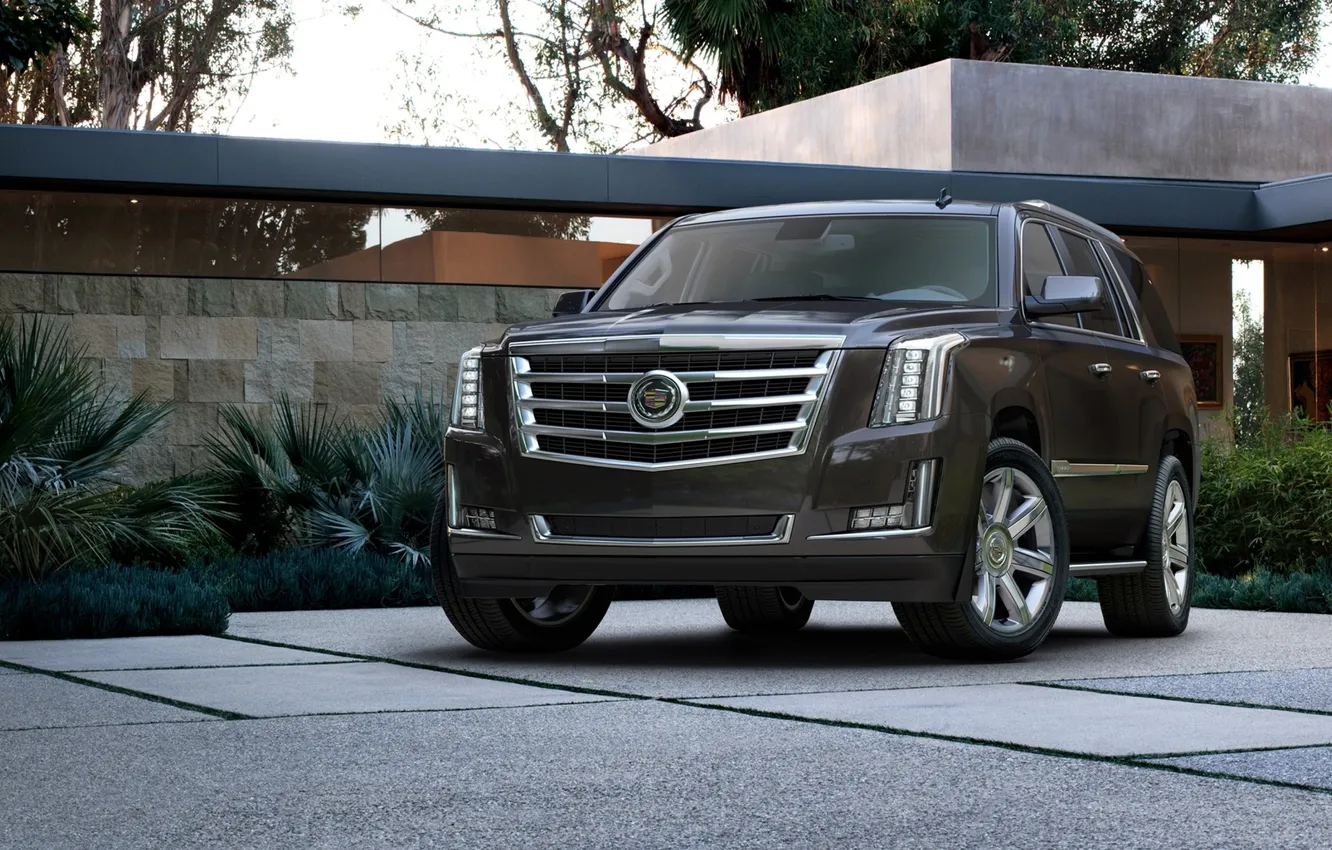 Photo wallpaper background, black, jeep, SUV, the front, Cadillac Escalade, Cadillac Escalade