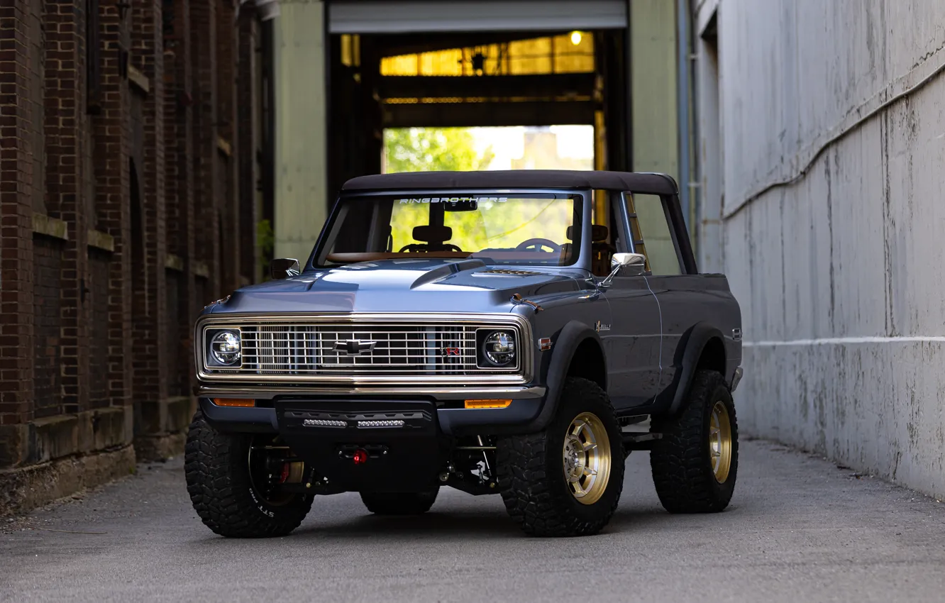 Photo wallpaper Chevrolet, 4x4, 1972, SEMA, Blazer, Ringbrothers, SEMA 2022, Ringbrothers Chevrolet K5 Blazer Bully