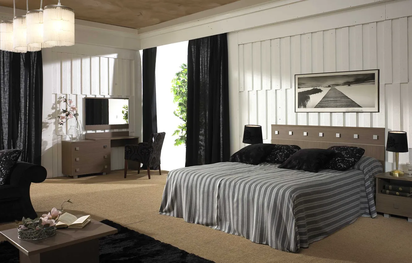 Photo wallpaper design, house, style, Villa, interior, cottage, bedroom