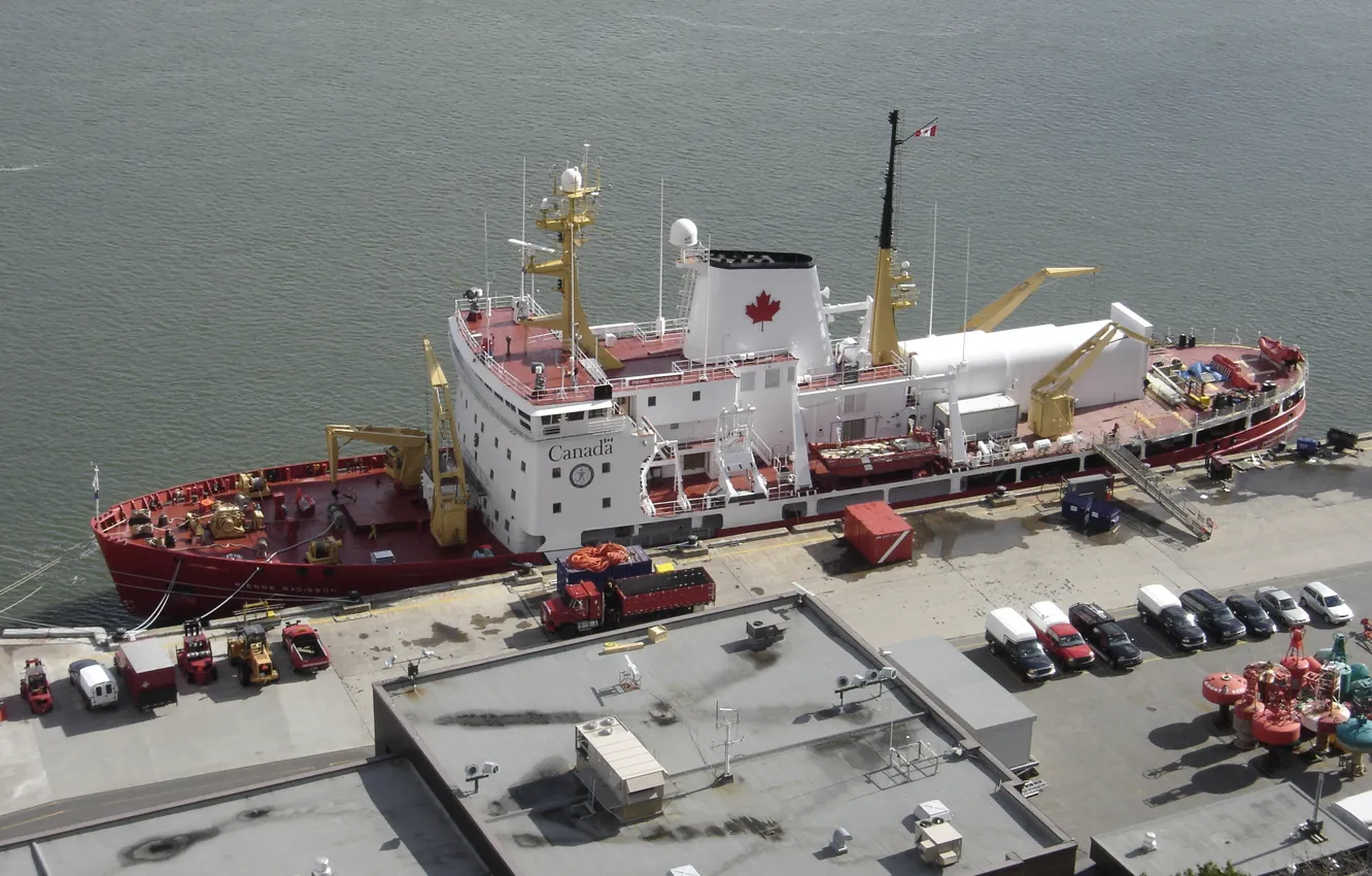 Photo wallpaper ship, Quebec, CDGC Pierre Radisson, Pierre Radisson, Icebreaker