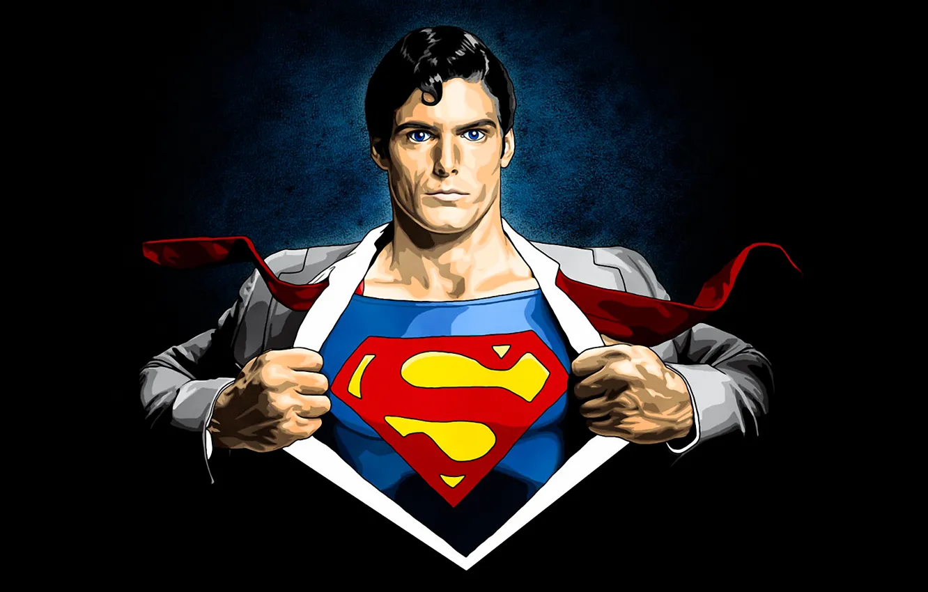 Photo wallpaper logo, costume, Superman, comic, Superman, Clark Joseph Kent