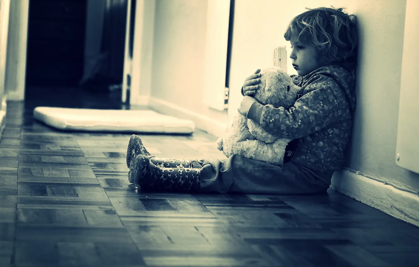 Photo wallpaper mood, toy, boy