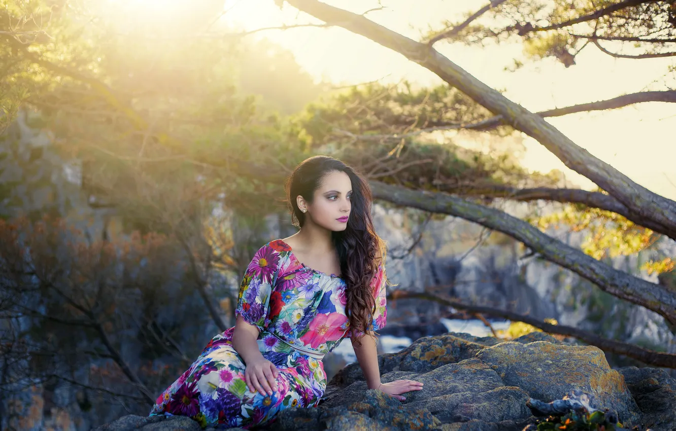 Photo wallpaper girl, nature, Fernanda