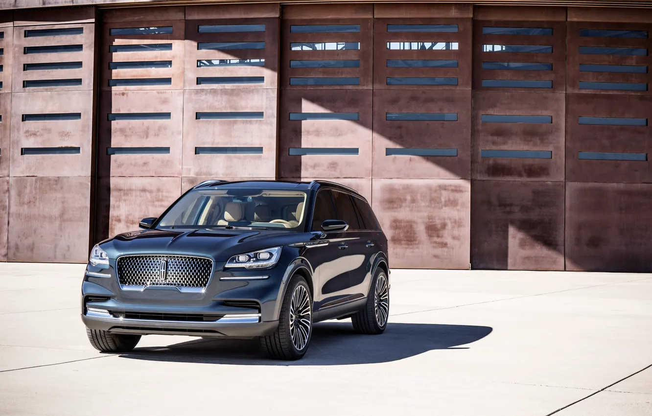 Photo wallpaper Lincoln, front view, Aviator, 2019