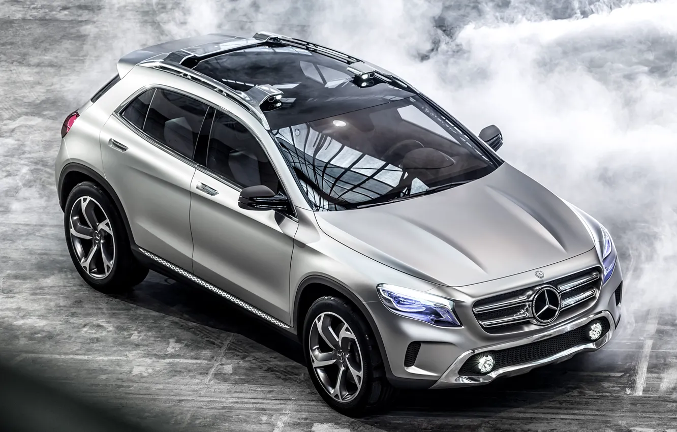 Photo wallpaper auto, Concept, lights, Mercedes-Benz, silver, Mercedes, GLA