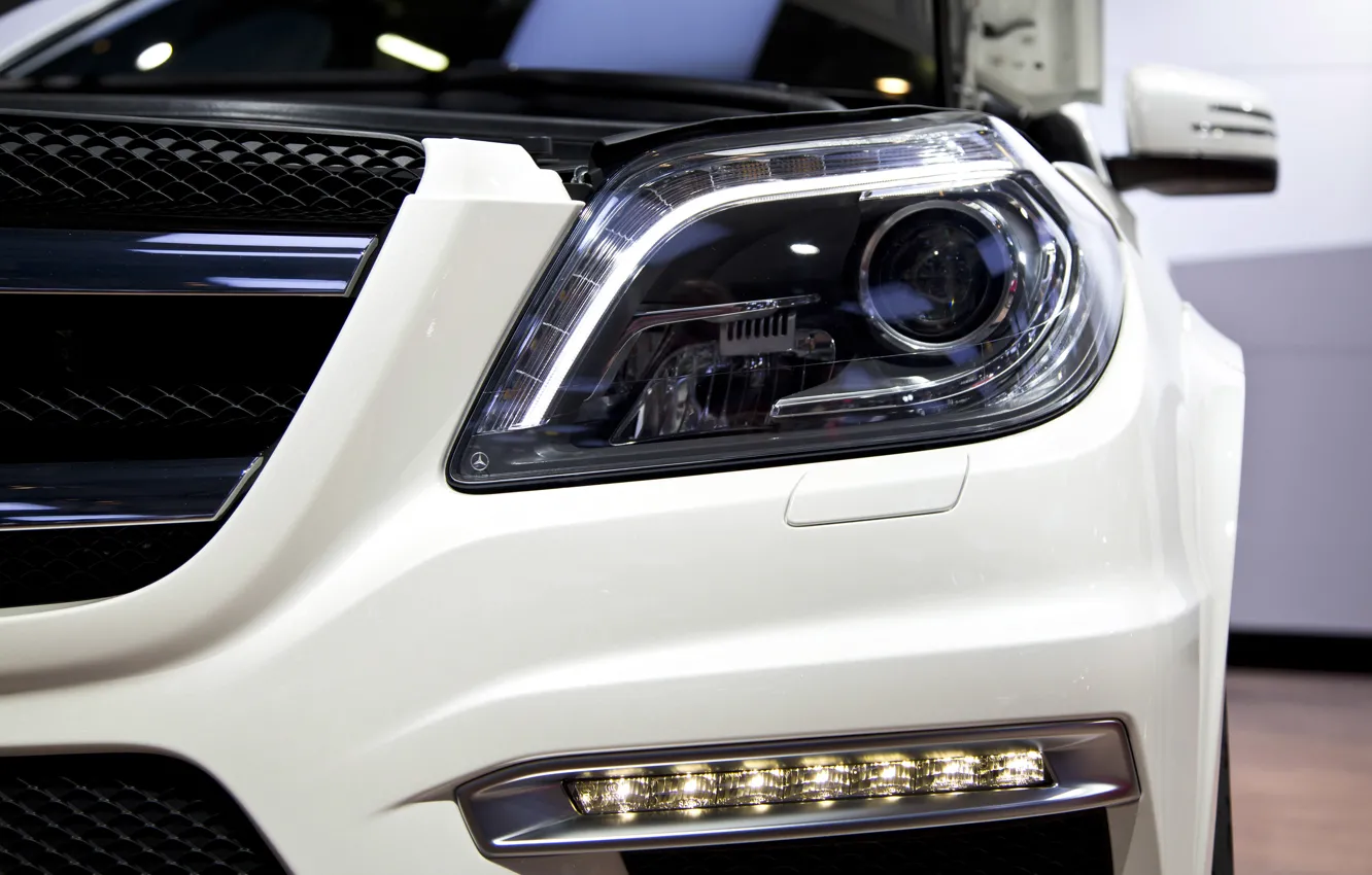 Photo wallpaper Headlight, Mercedes, AMG