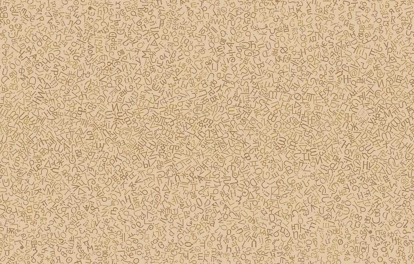 Photo wallpaper letters, background, vladstudio, beige color