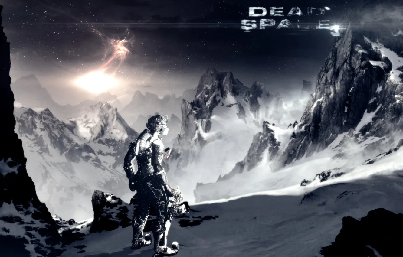 Photo wallpaper mountains, art, Dead Space, mountains, Isaac Clarke, Dead Space 3