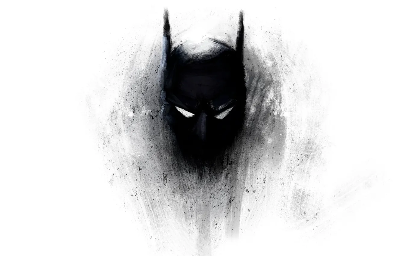 Photo wallpaper Batman, black, Batman, mask, The Dark Knight