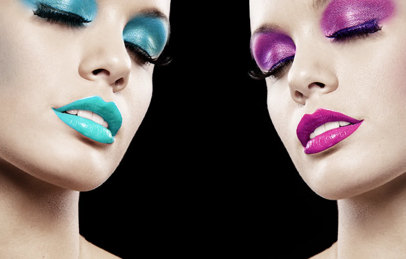 Photo wallpaper colors, sexy, style, model, makeup