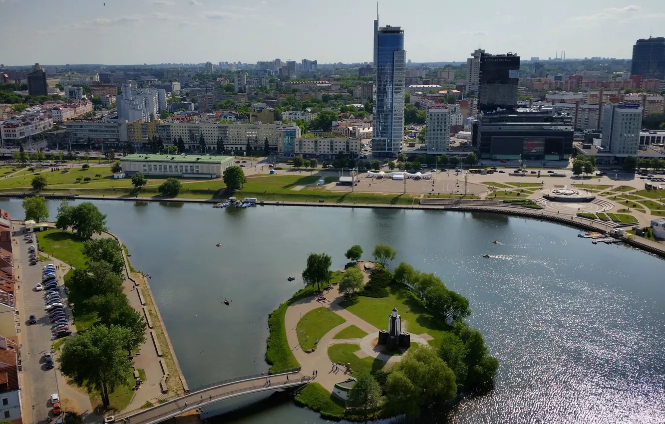 Photo wallpaper summer, height, Minsk, island of tears, Nemiga