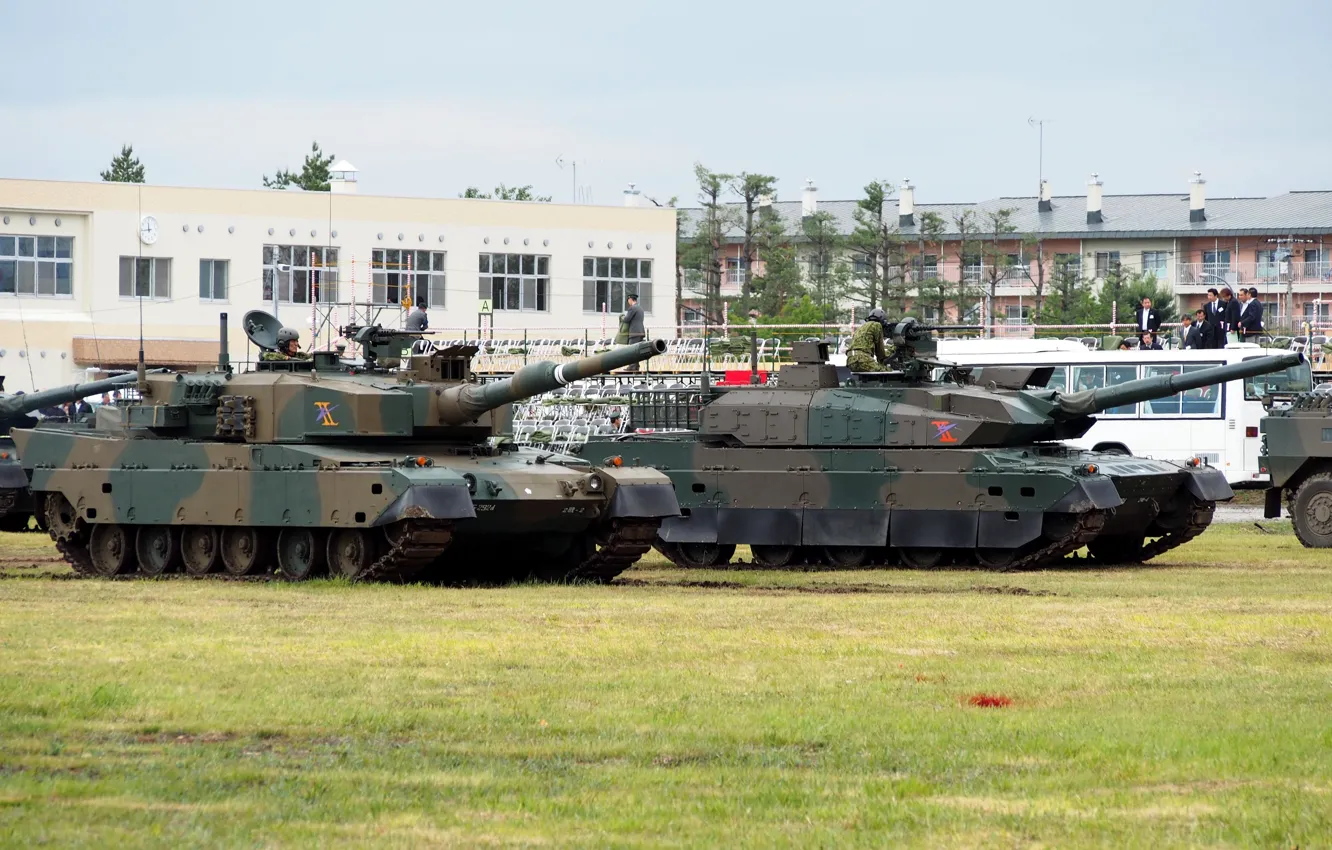 Photo wallpaper Japan, weapon, asian, bus, tank, japanese, oriental, asiatic