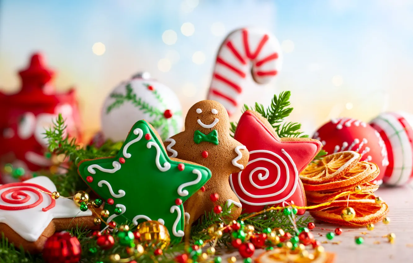 Photo wallpaper holiday, new year, cookies