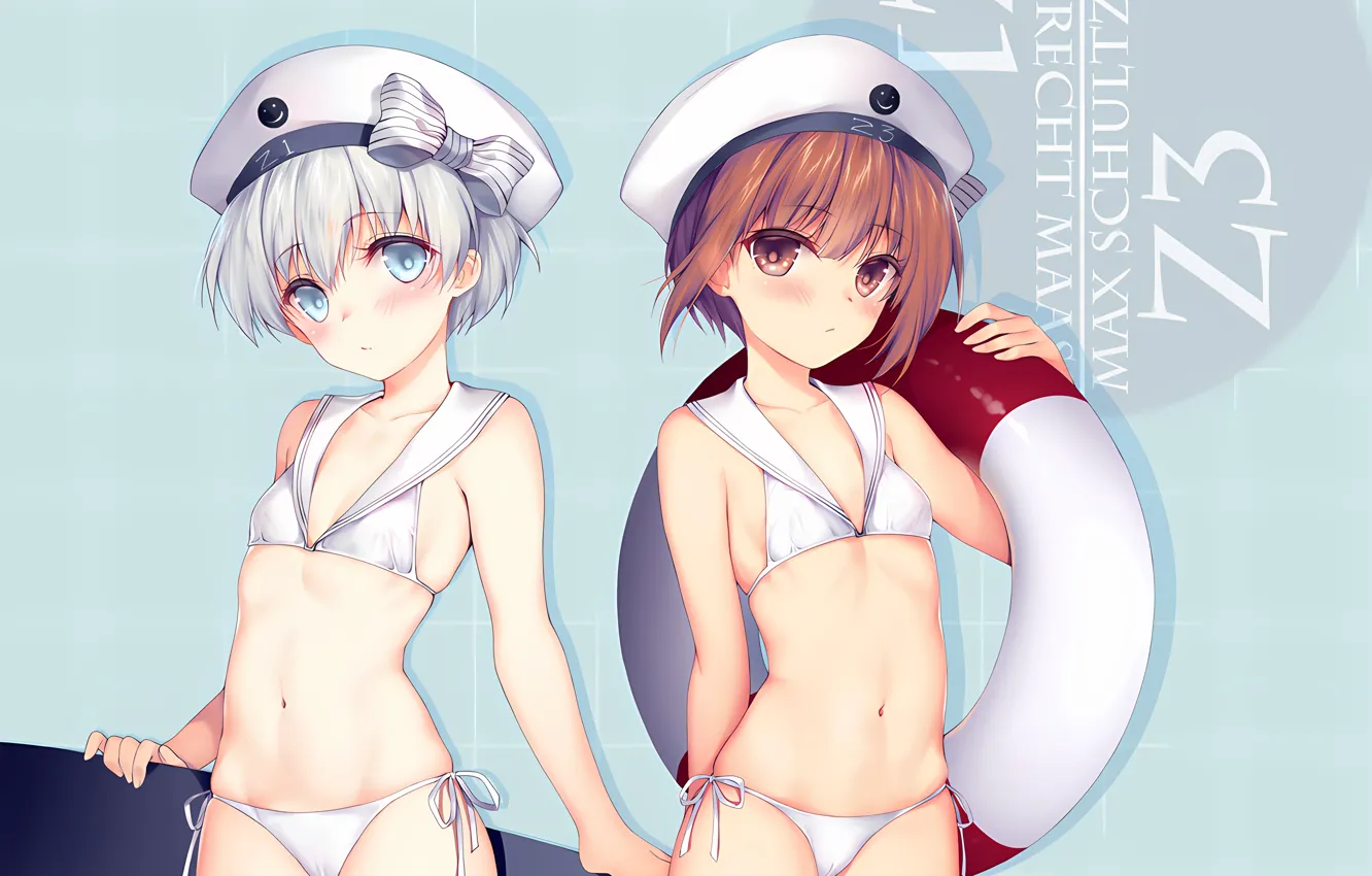 Photo wallpaper sexy, Cameltoe, cleavage, girls, brown hair, brown eyes, boobs, anime