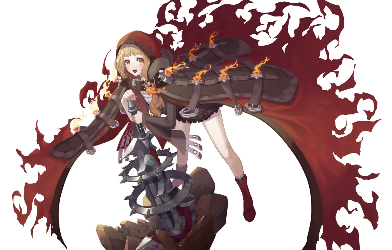 Photo wallpaper background, the game, art, girl, cloak, Sinoalice, Akazukin