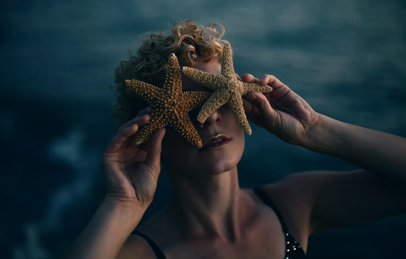 Photo wallpaper girl, stars, Aleah Michele, With stars in her eyes, Rebecca Schillo