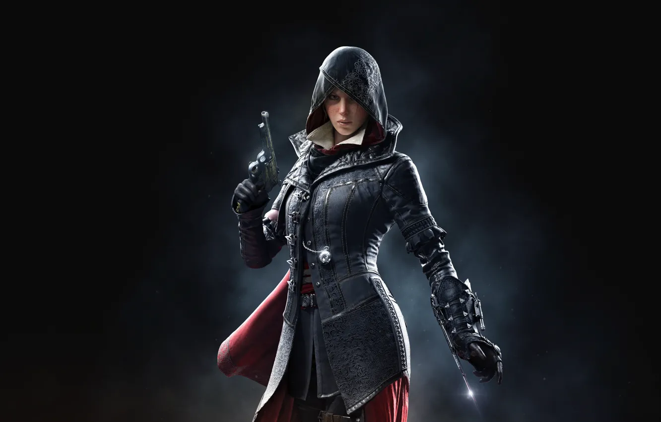 Photo wallpaper girl, background, hood, assassin, Assassin's Creed, Assassin's Creed Syndicate