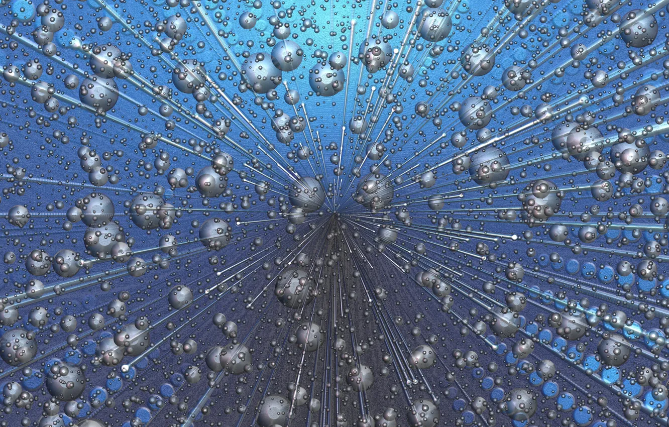 Photo wallpaper wave, particles, quantum physics