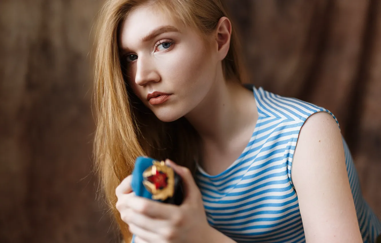 Photo wallpaper portrait, sponge, vest, Airborne, Masha, Ivan Losev, Maria Nikitina