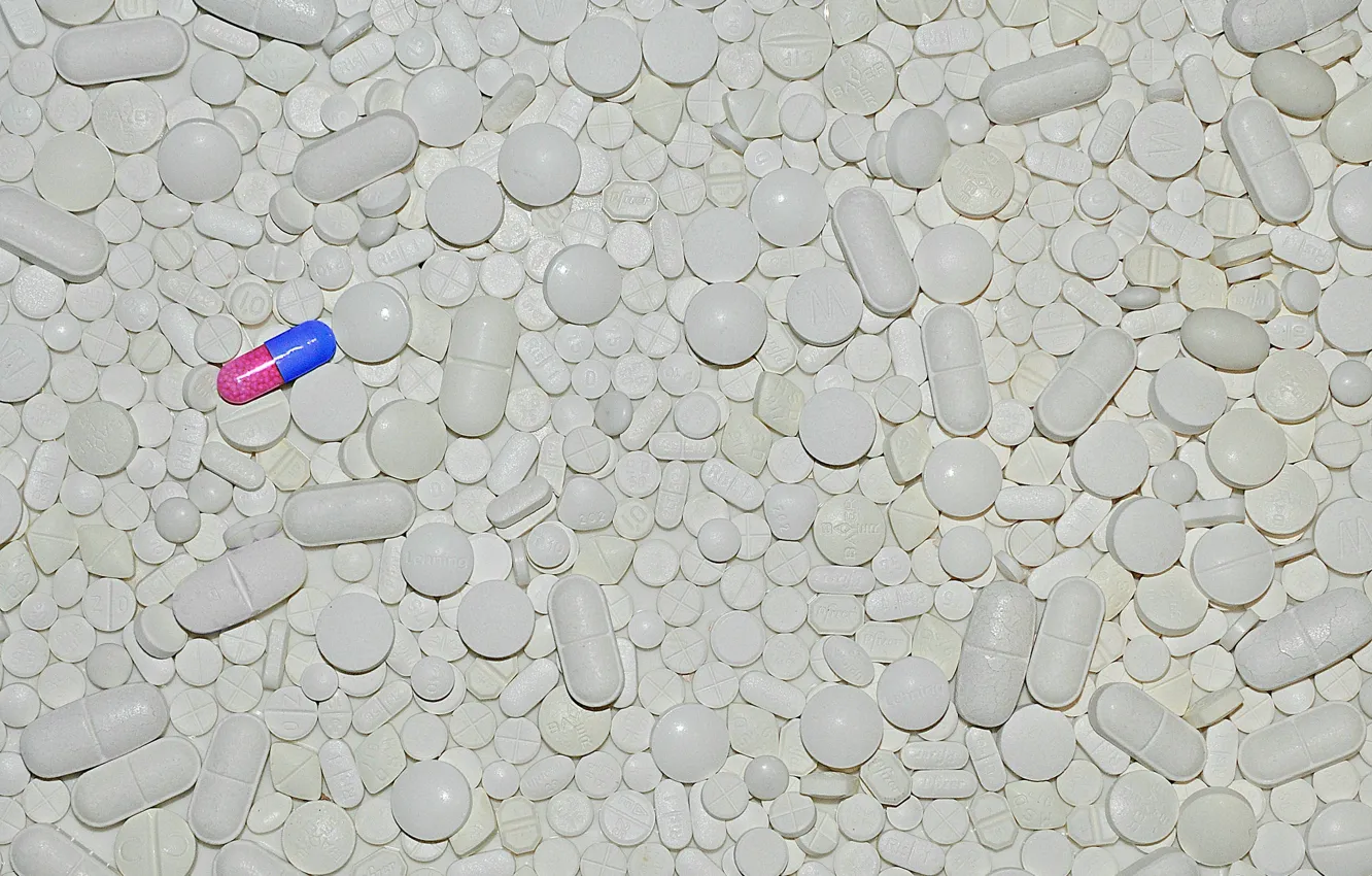 Photo wallpaper pills, different, pill