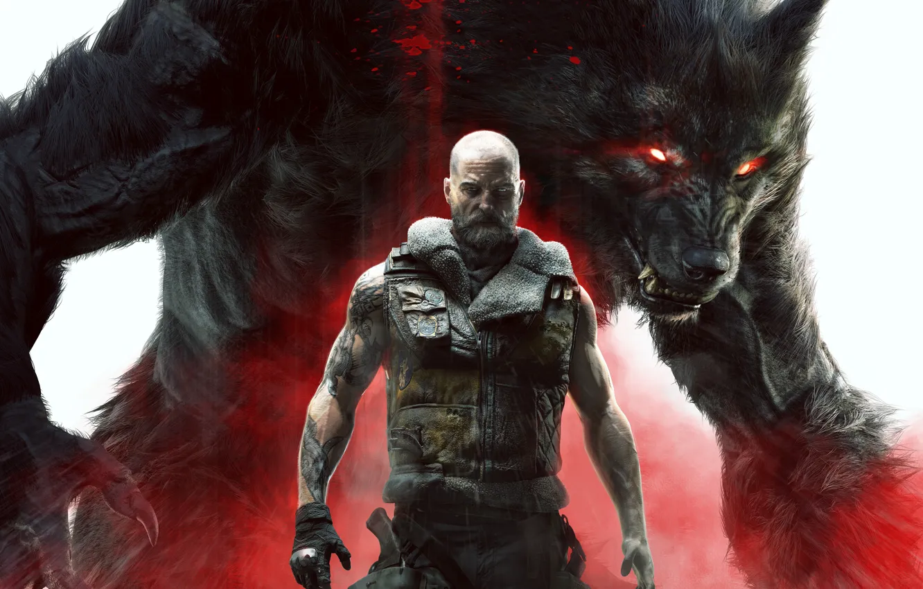 Photo wallpaper wolf, man, werewolf, Werewolf: The Apocalypse – Earthblood