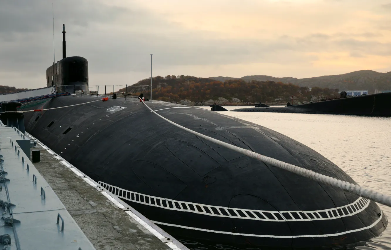 Photo wallpaper cruiser, underwater, atomic, rocket, Borey