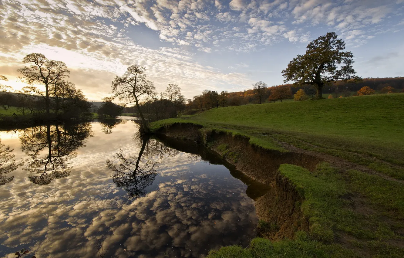 Photo wallpaper landscape, nature, river