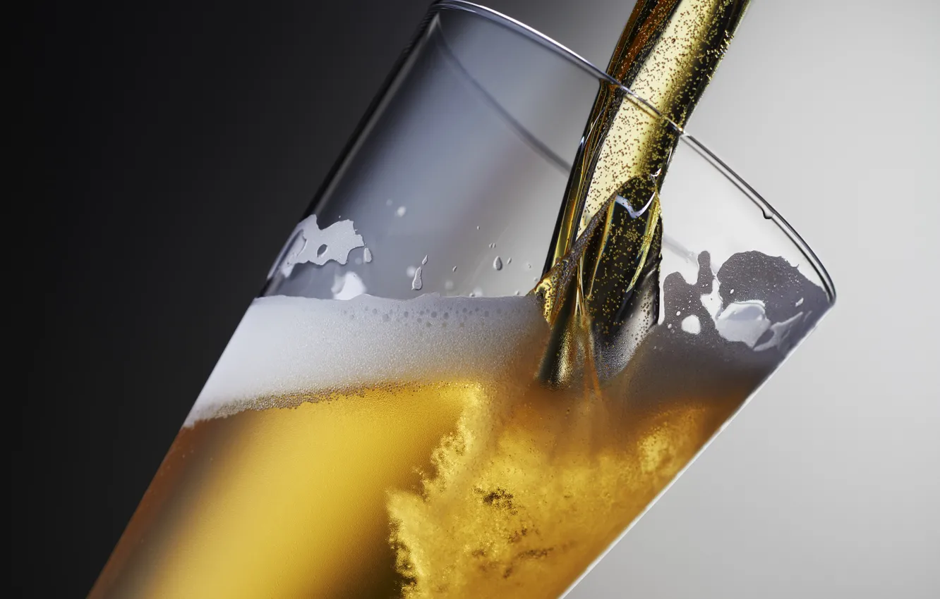Photo wallpaper beer, drink, Newtonian fluid