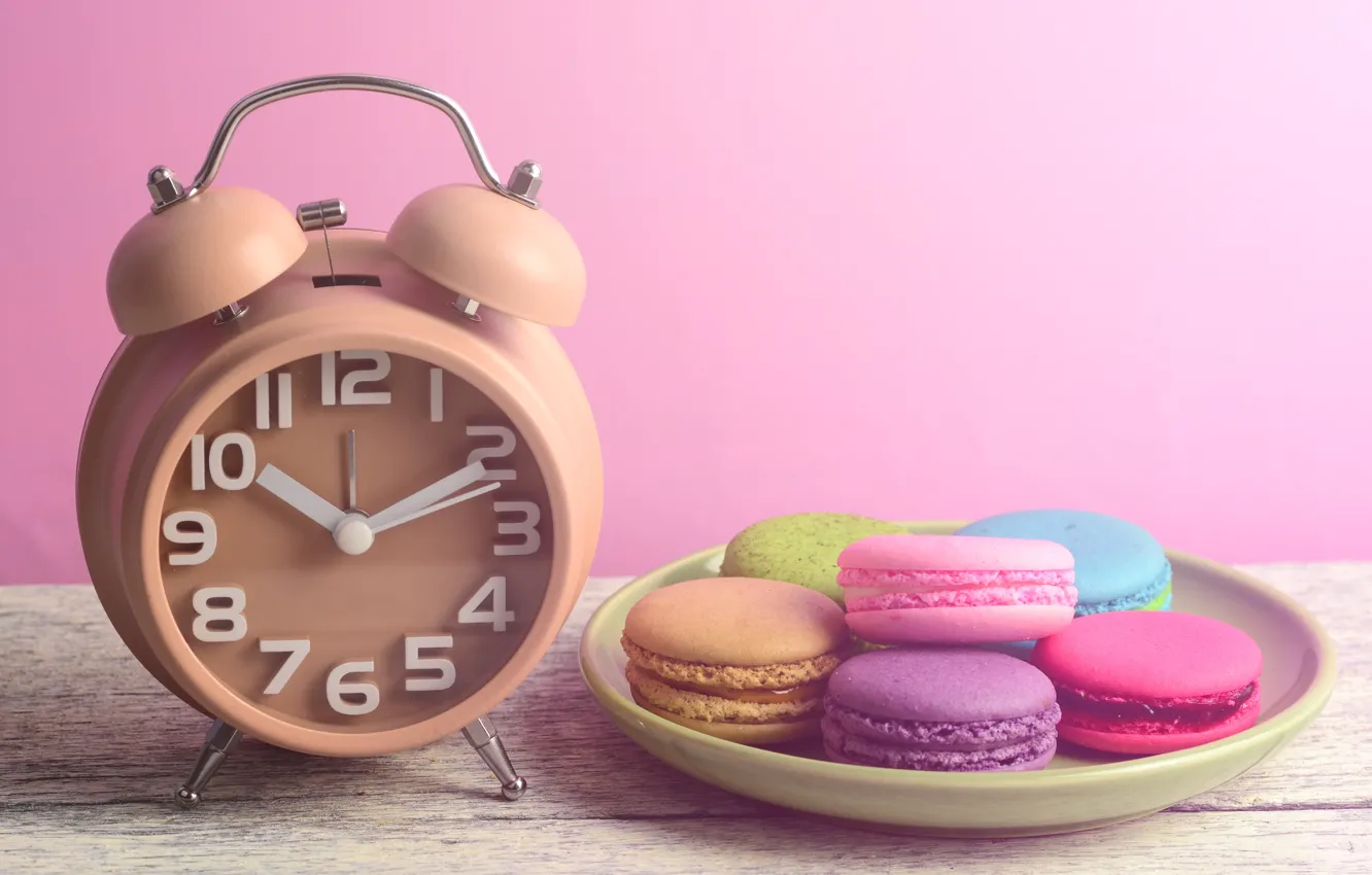 Photo wallpaper watch, colorful, dessert, pink, cakes, sweet, sweet, dessert
