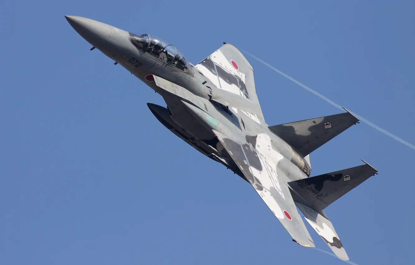 Photo wallpaper flight, fighter, Mitsubishi, BBC Japan, F-15DJ