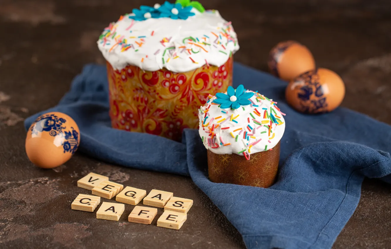 Photo wallpaper holiday, eggs, Easter, cake