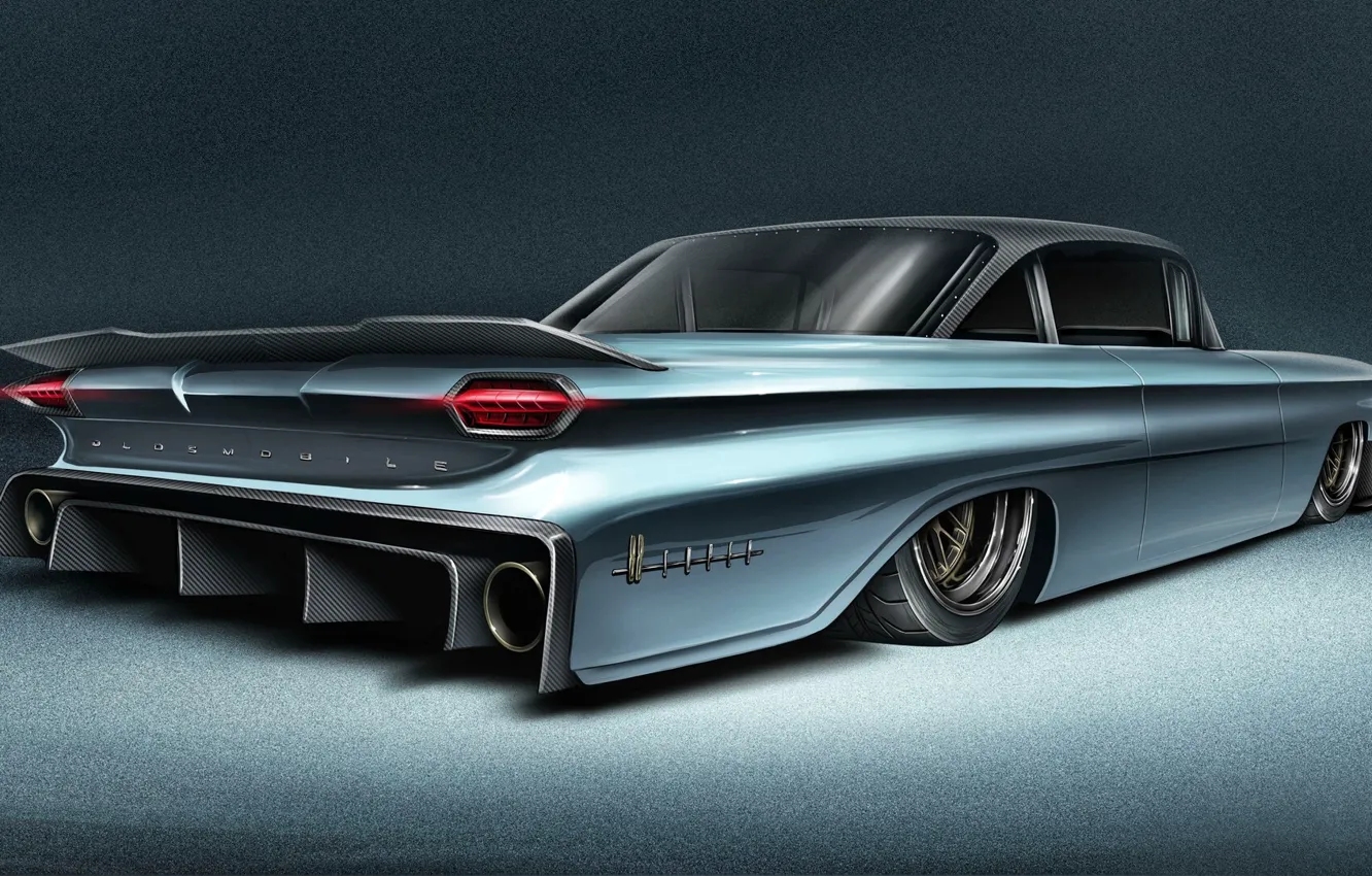 Photo wallpaper car, art, Transport & Vehicles, 60' Oldsmobile Dynamic 88, Oldsmobile 88, by ANDREAS WENNEVOLD, ANDREAS …