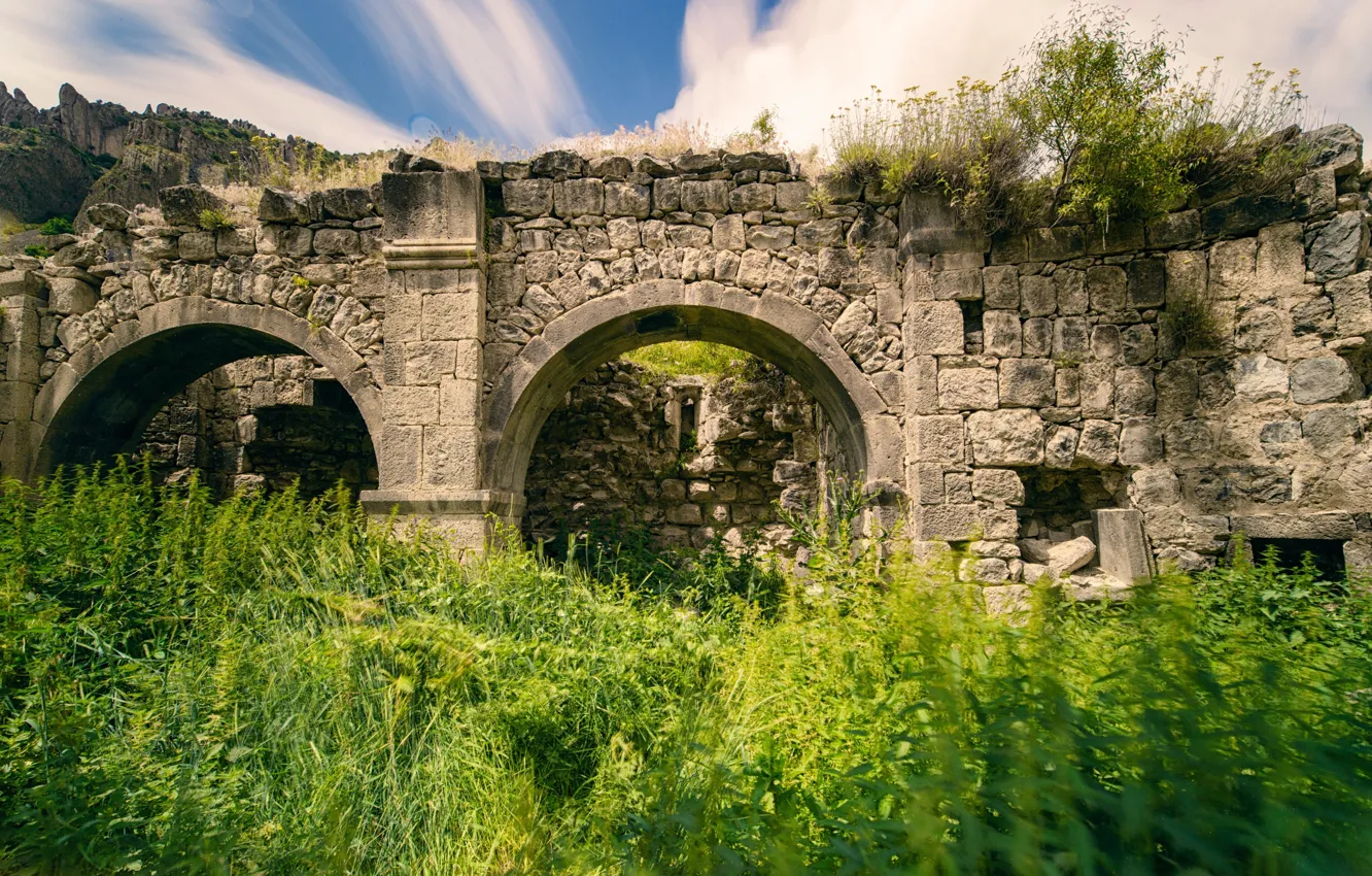 Photo wallpaper ruins, the monastery, Armenia