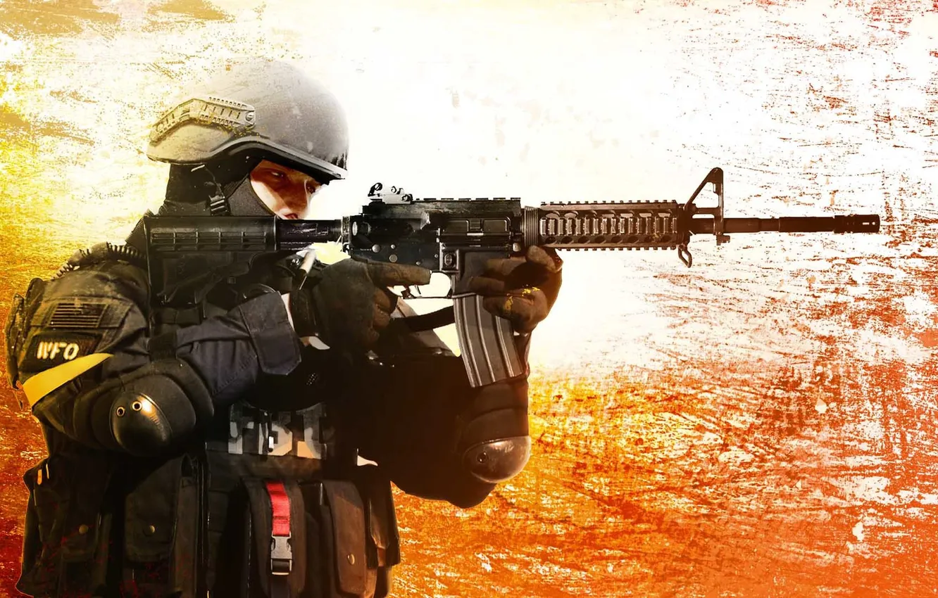 Photo wallpaper M4A1, FBI, Counter-strike, CSGO