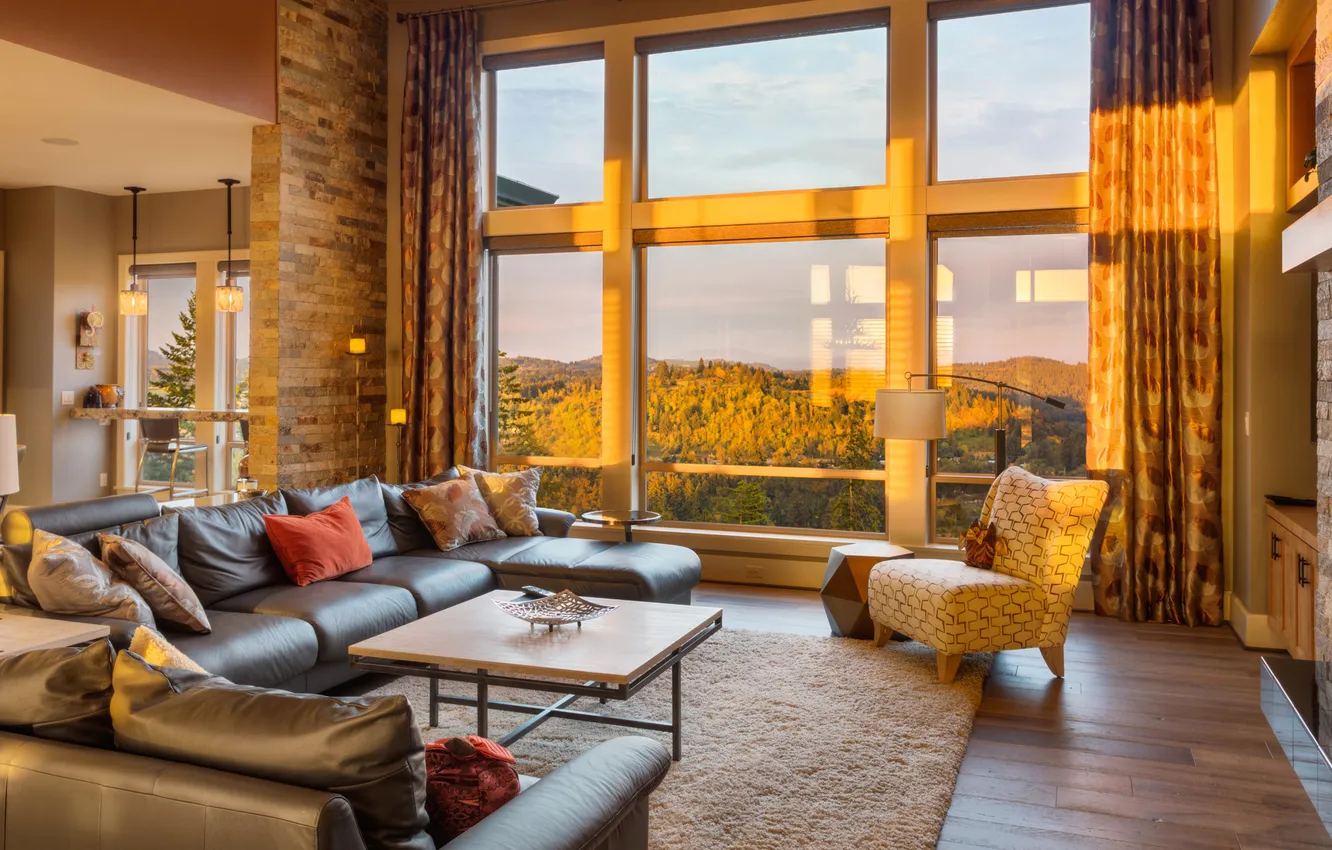Photo wallpaper design, style, Villa, interior, living room
