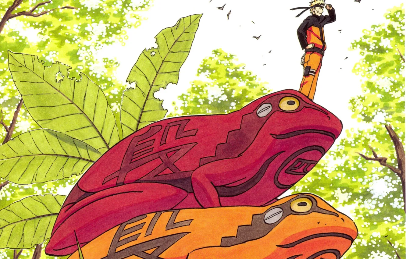 Photo wallpaper the sky, foliage, Naruto, toad, ninja, Naruto Uzumaki, Naruto shippuuden, Naruto Ultimate Ninja Storm