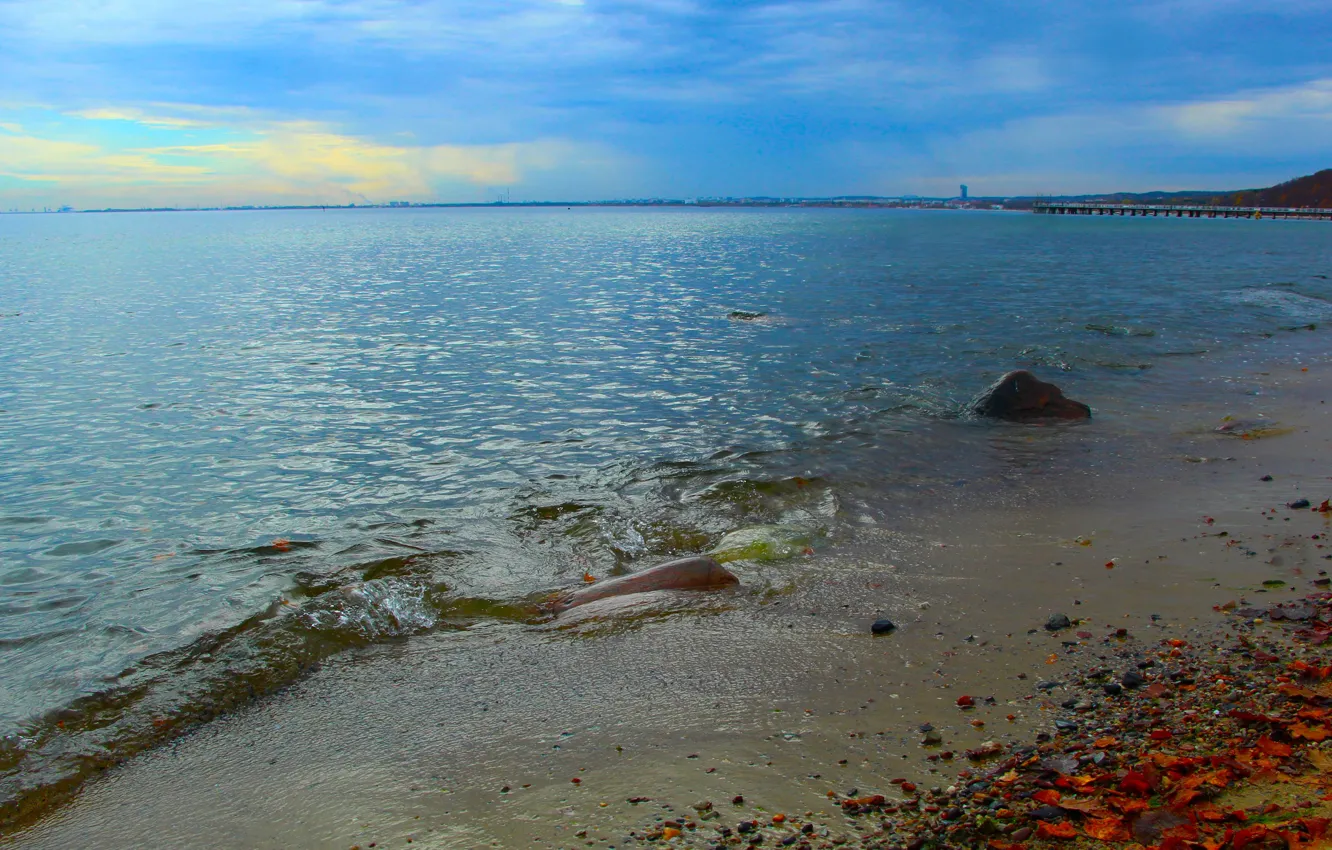 Photo wallpaper beach, sea, ocean, water