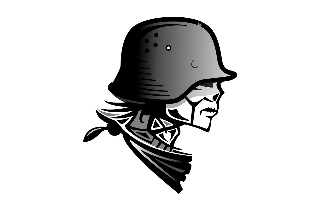 Photo wallpaper skull, helmet, helmet