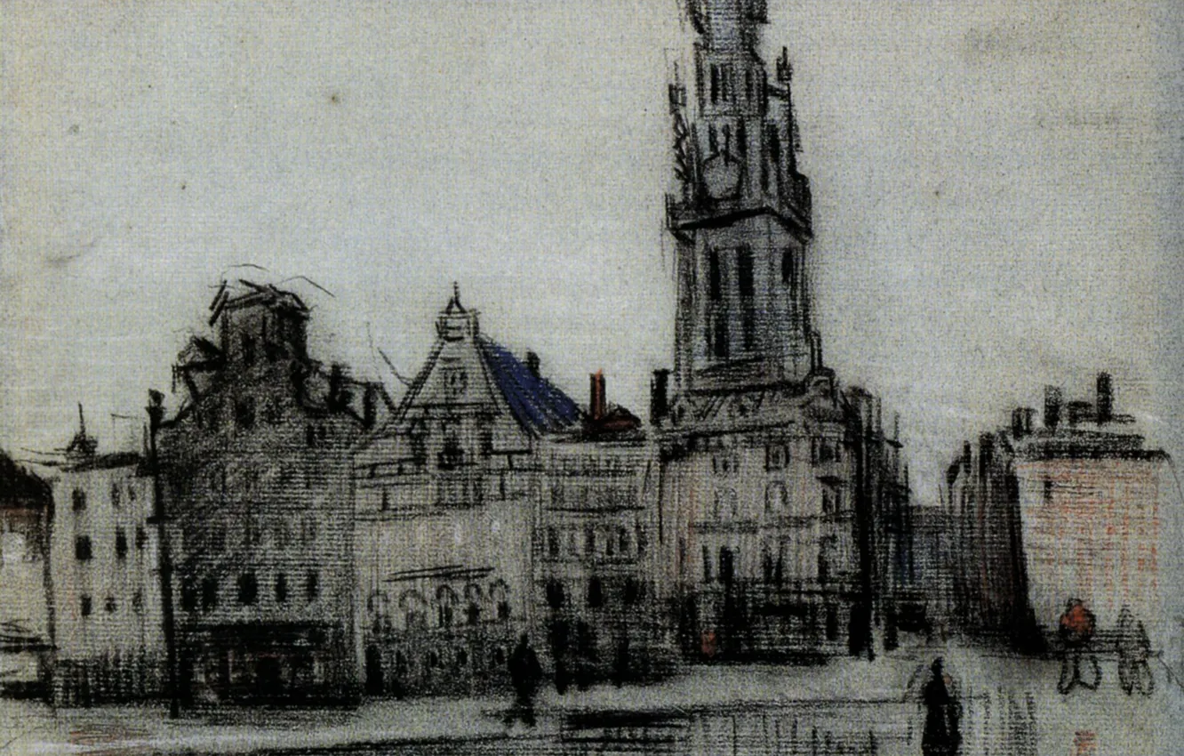 Photo wallpaper people, Vincent van Gogh, The Grote Markt